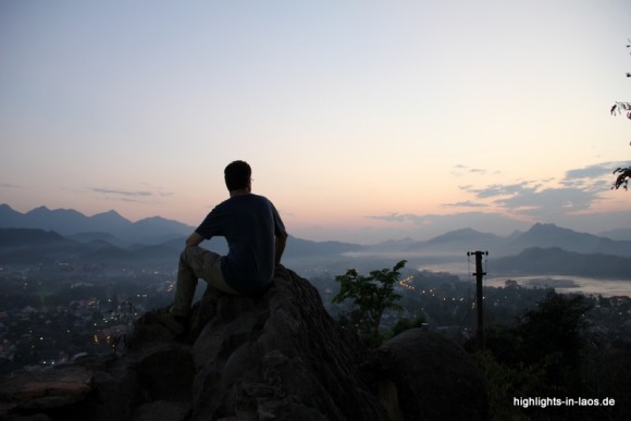 Innehalten: Sicht über Luang Prabang